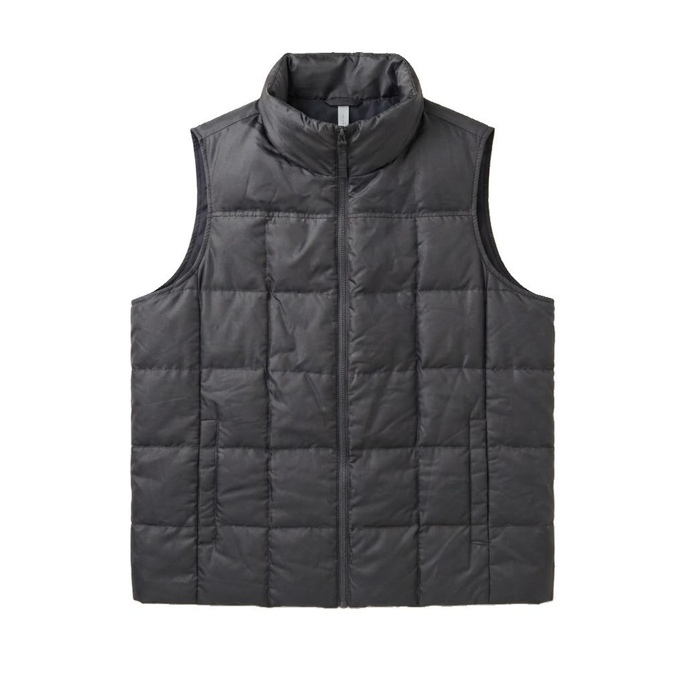 LANDS' END Women's Deep Slate Shimmer Lightweight Down Vest Size 2XL Full Zip